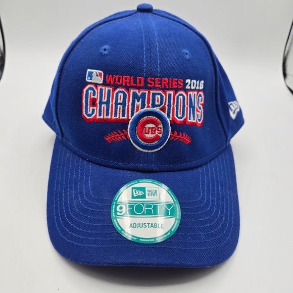 New Era Other - New Era Chicago Cubs Hat Mens OSFM Blue 2016 World Series Champions 9FORTY Cap